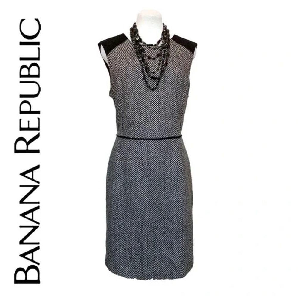 Banana Republic Black and White Dress